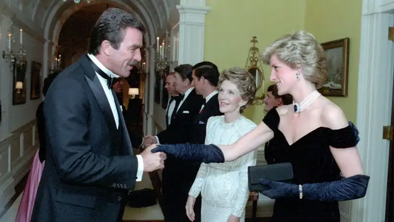 Princess Diana didn't just dance with John Travolta on her famous night at the White House - she also danced with Tom Selleck